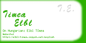 timea elbl business card